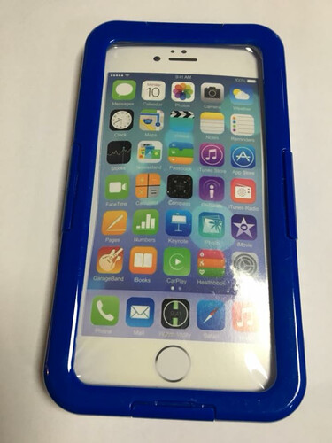 Wodoszczelne i wodoodporne etui do IPhone 6 Plus niebieski widok z przodu
