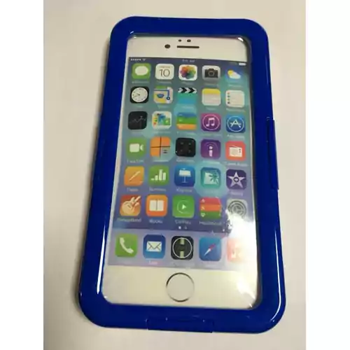 Wodoszczelne i wodoodporne etui do IPhone 6 Plus niebieski widok z przodu