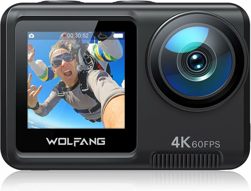 WOLFANG GA420 - kamera akcji 4K 60FPS z akcesoriami i etui podwodnym