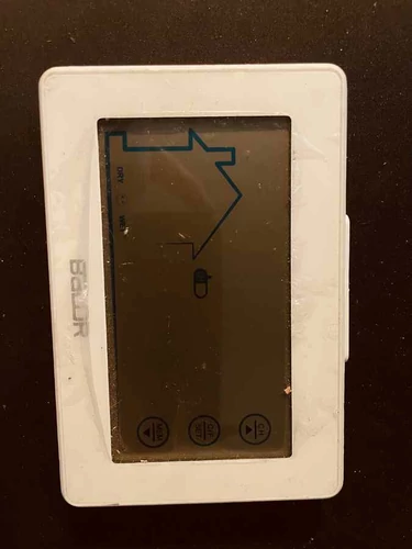 Wyświetlacz do stacji pogody BALDR dotykowy LCD pionowa Home widok z przodu.