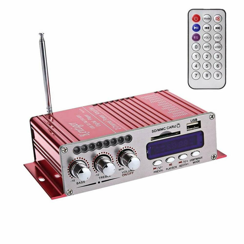 Wzmacniacz cyfrowy Kentiger HY-502S 2CH BT Hi-Fi Super Bass widok z przodu