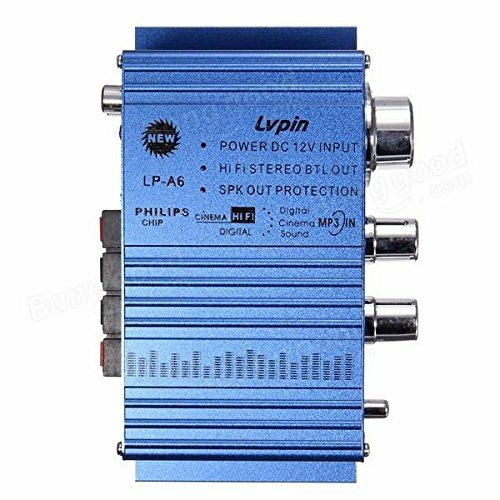 Wzmacniacz samochodowy Lvpin LP-A6 Mini 2CH Hi-Fi DVD widok z góry