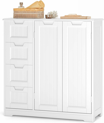 Xbro AP67 szafka kuchenna stojąca 81 x 30 x 83 cm – 4 szuflady, 2 drzwi, biała