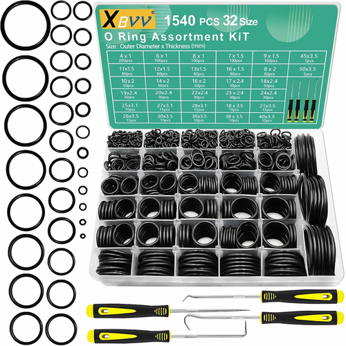 XBVV Zestaw uszczelek O-ring NBR 1540 szt. - uszczelki hydrauliczne