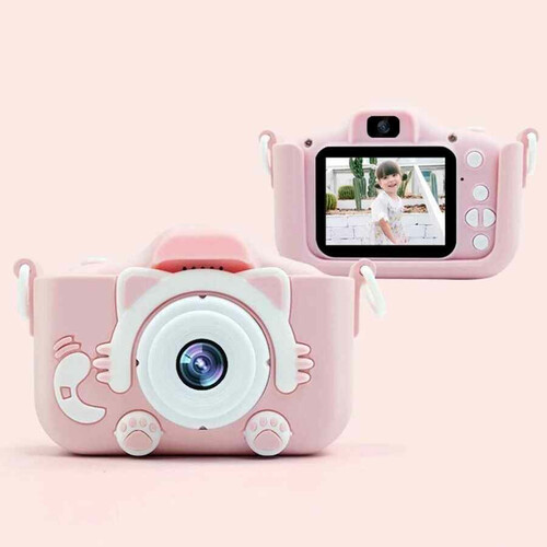 Zabawkowa kamera aparat dla dzieci Gigaglitz 12MP LCD 1080P SD widok z przodu.