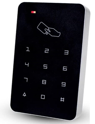Zamek szyfrowy z czytnikiem RFID 125KHz brelok widok z przodu