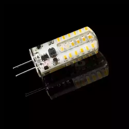 Żarówka LED G4 5W 12V DC 48 SMD ciepła zimna widok z przodu
