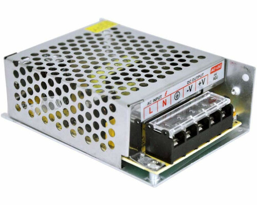 Zasilacz LED z metalową obudową S-30-5 5V 6A 30W widok z lewej strony