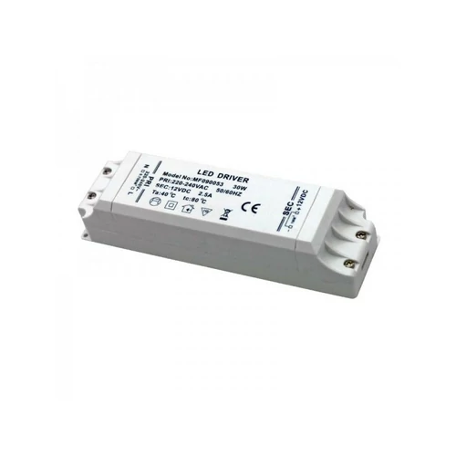Zasilacz meblowy 12V DC 30W LED Driver MF090053 widok z przodu.