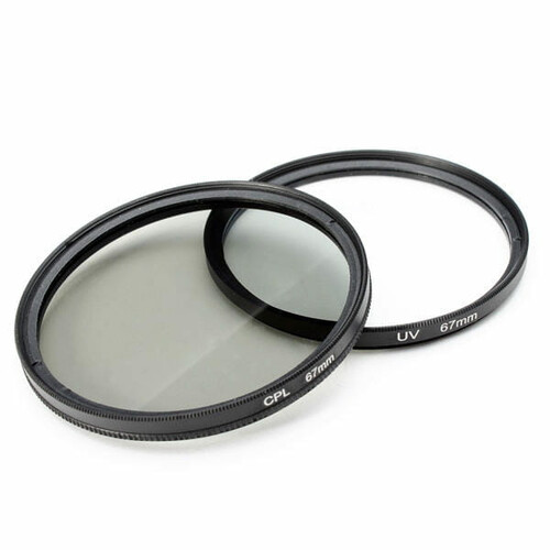 Zestaw filtrów polaryzacyjnych Andoer 67mm Star 8/CPL/UV/Close-up Nikon Canon Sony Pentax widok z przdou