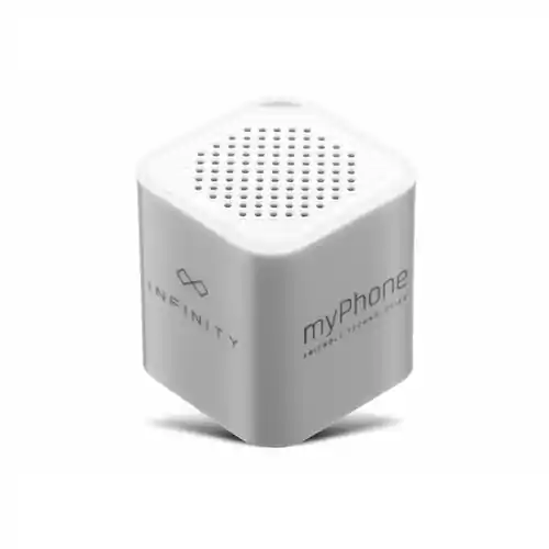 Zestaw słuchawkowy myPhone INFINITY SmartBox biały widok z przodu.