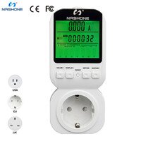 Cyfrowy miernik energii elektrycznej NASHONE PM90 LCD widok z przodu Cyfrowy miernik energii elektrycznej NASHONE PM90 LCD widok z przodu