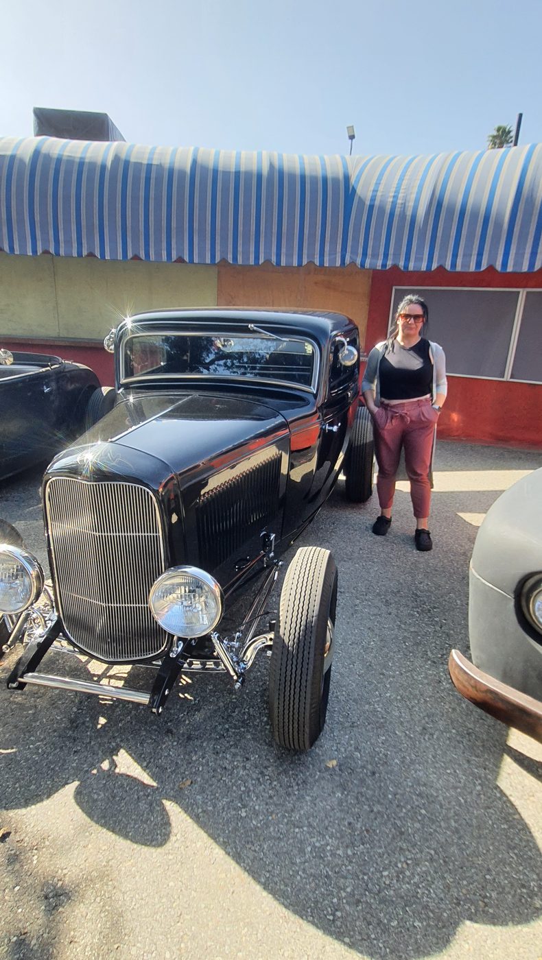 Czarne Ford coupe 1932 hot rod