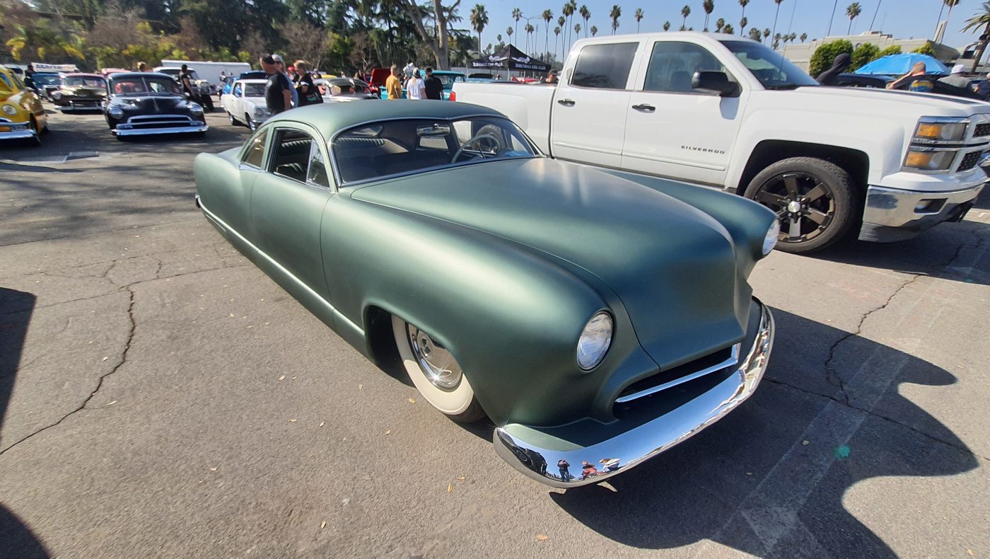 Matowy zielony chopped Mercury kustom
