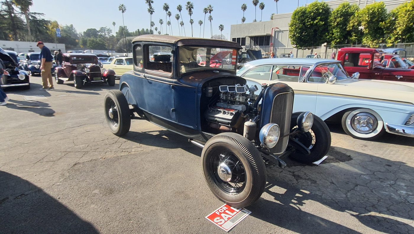 Granatowy Ford Model A coupe hot rod na sprzedaż