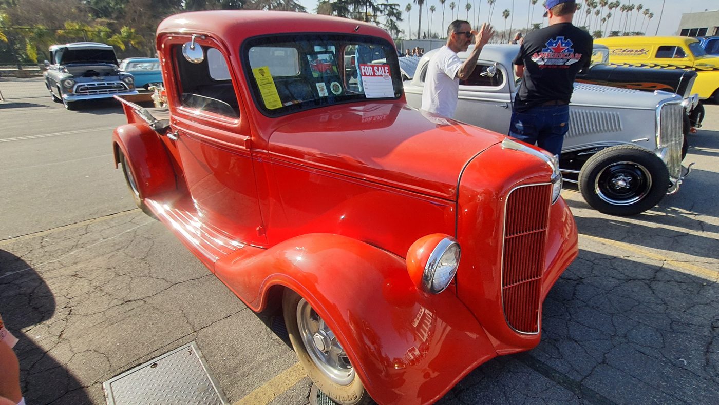 Pomarańczowo-czerwony Ford pickup 1936 na sprzedaż