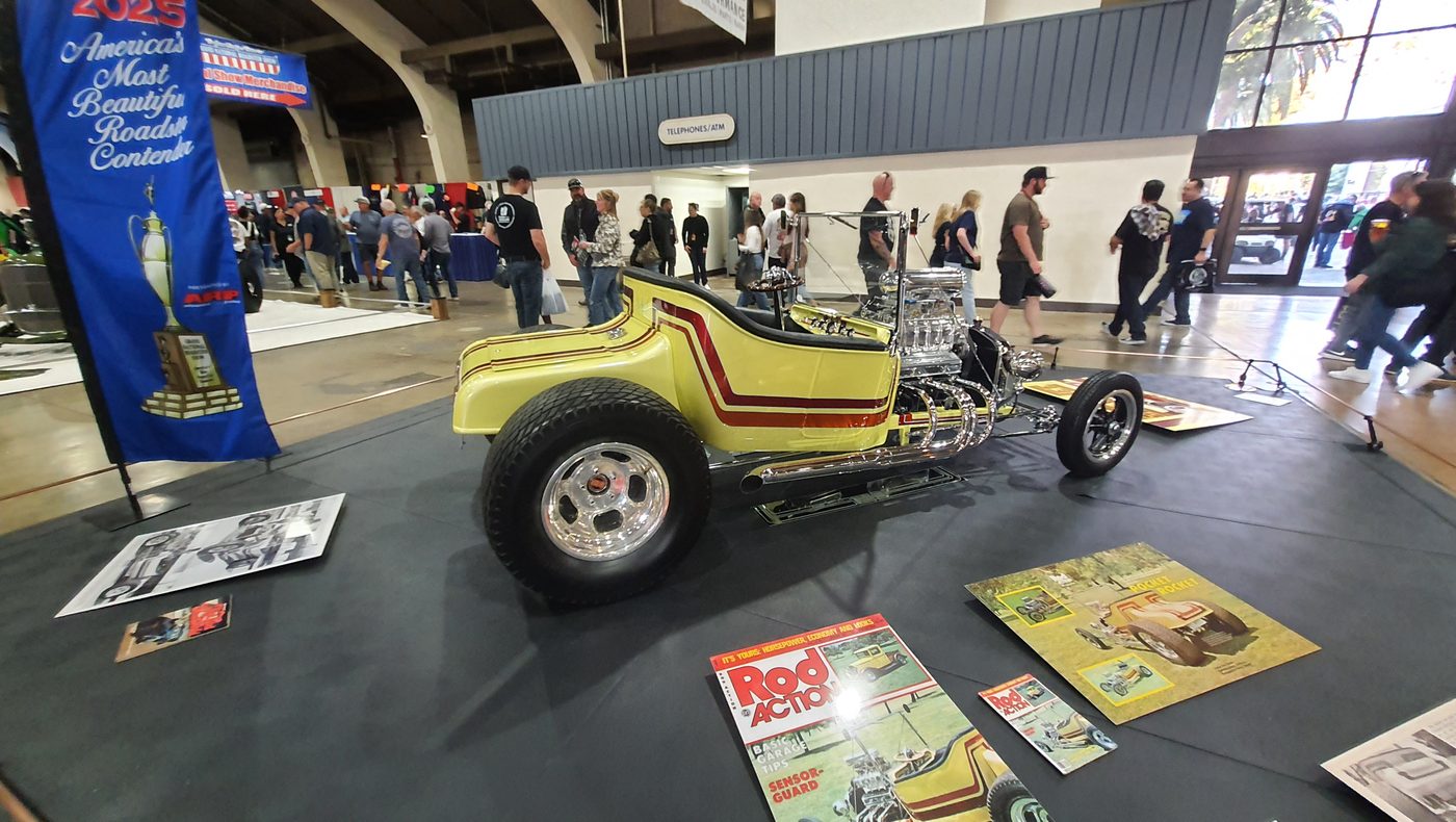 Żółty Ford Model T bucket kandydat AMBR
