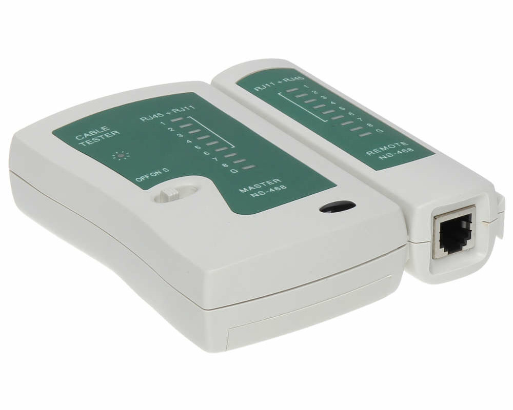 Tester Okablowania Strukturalnego Pozwala Sprawdzić Tester okablowania RJ-45 RJ-11 Master NS-468-KupCoChcesz
